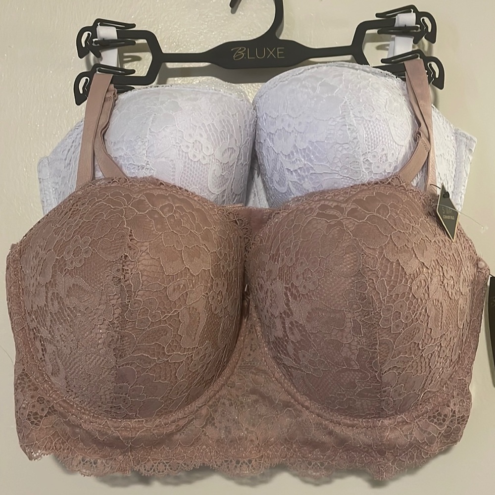 B Luxe Convertible Lace Bras NWT Molded Cup